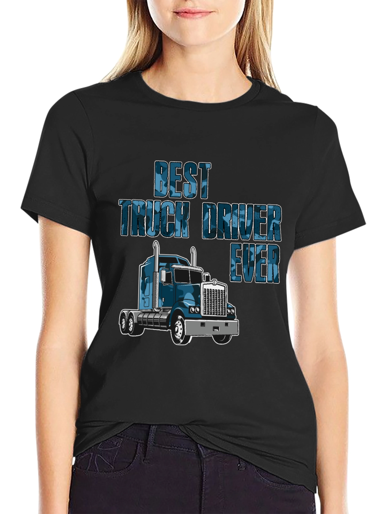 Camiseta Negra Best Truck Driver Ever