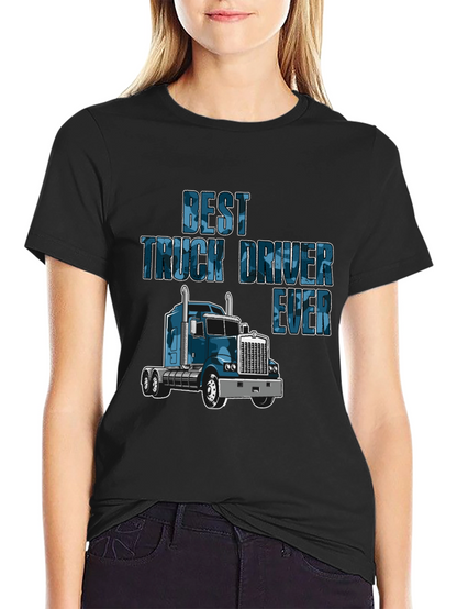Camiseta Negra Best Truck Driver Ever
