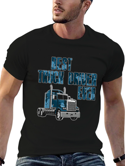 Camiseta Negra Best Truck Driver Ever