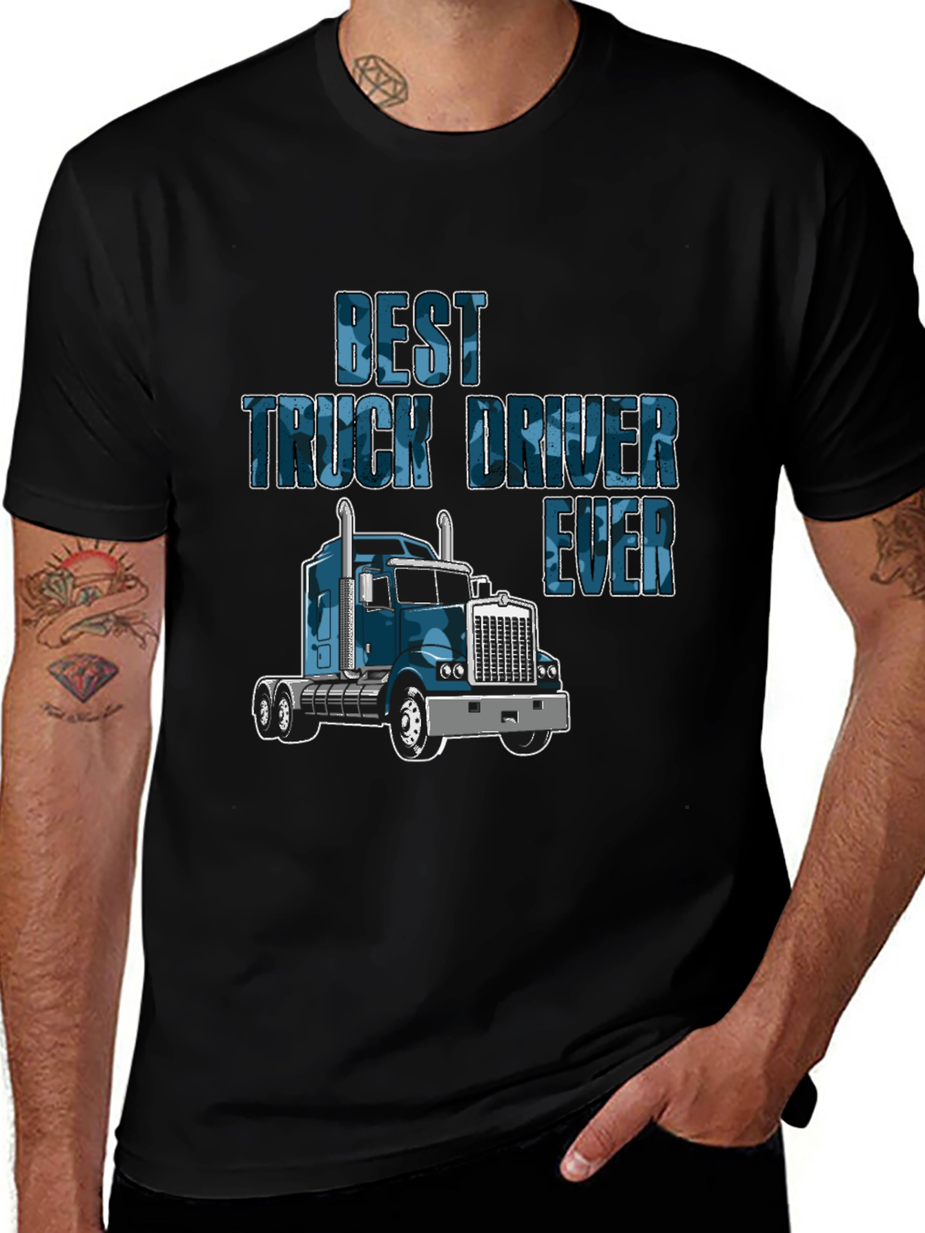 Camiseta Negra Best Truck Driver Ever