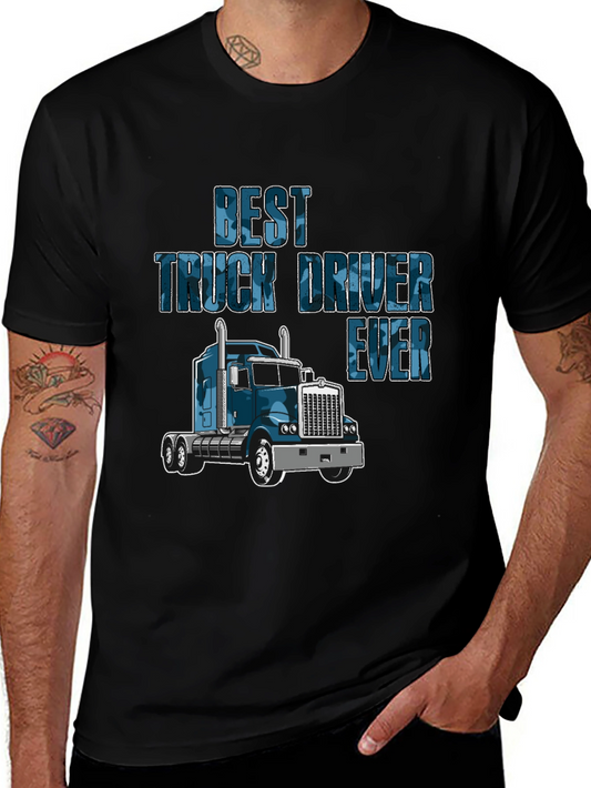 Camiseta Negra Best Truck Driver Ever