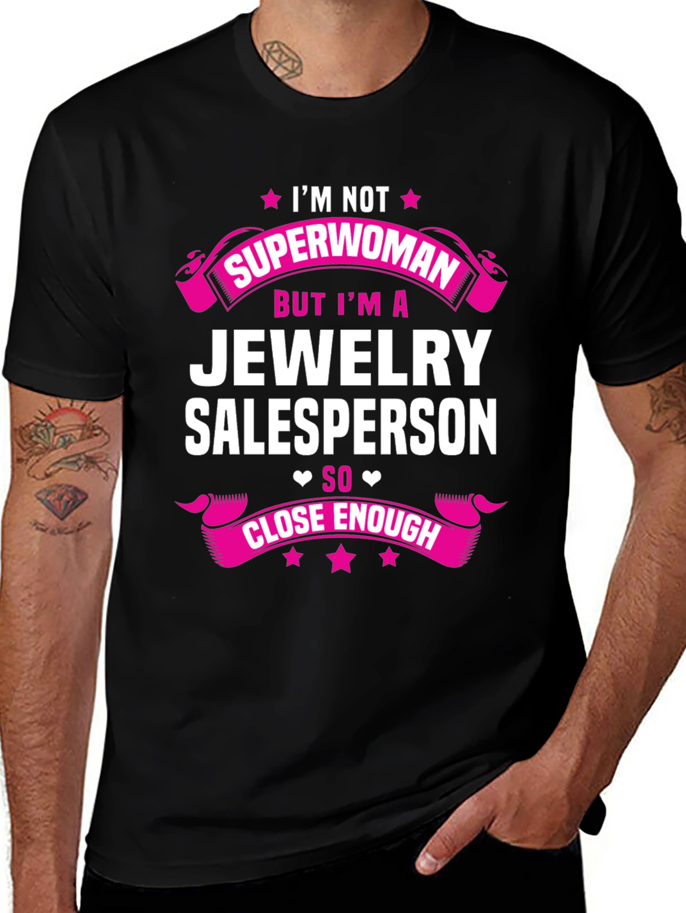 Camiseta Negra - Jewelry Salesperson