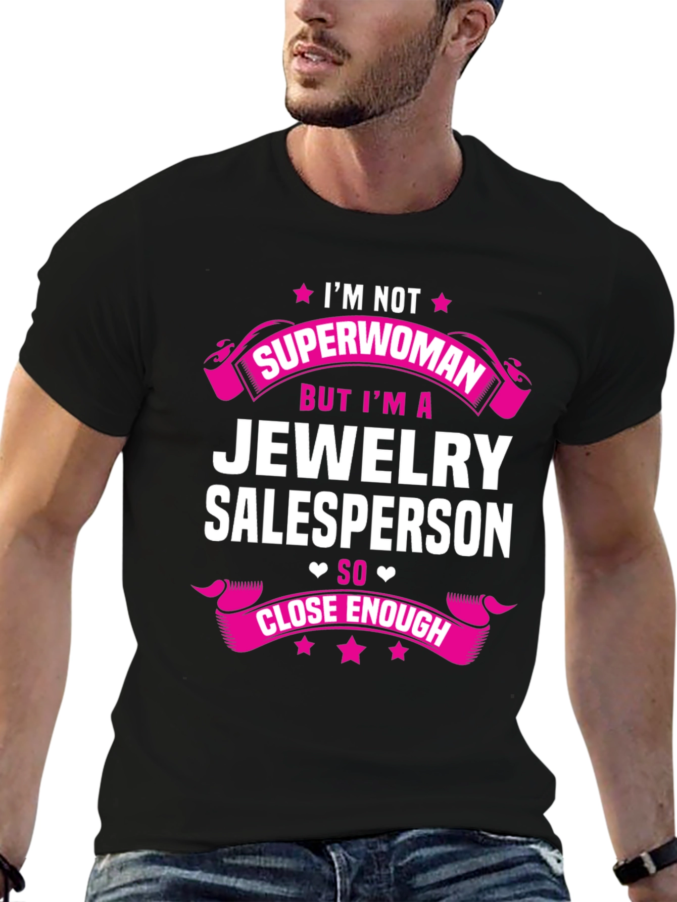 Camiseta Negra - Jewelry Salesperson
