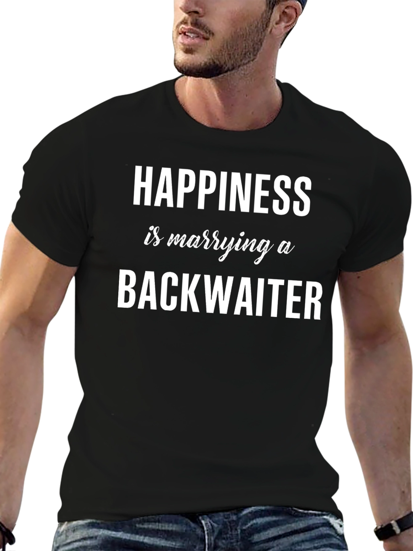 Camiseta Felicidad es casarse con un Backwaiter