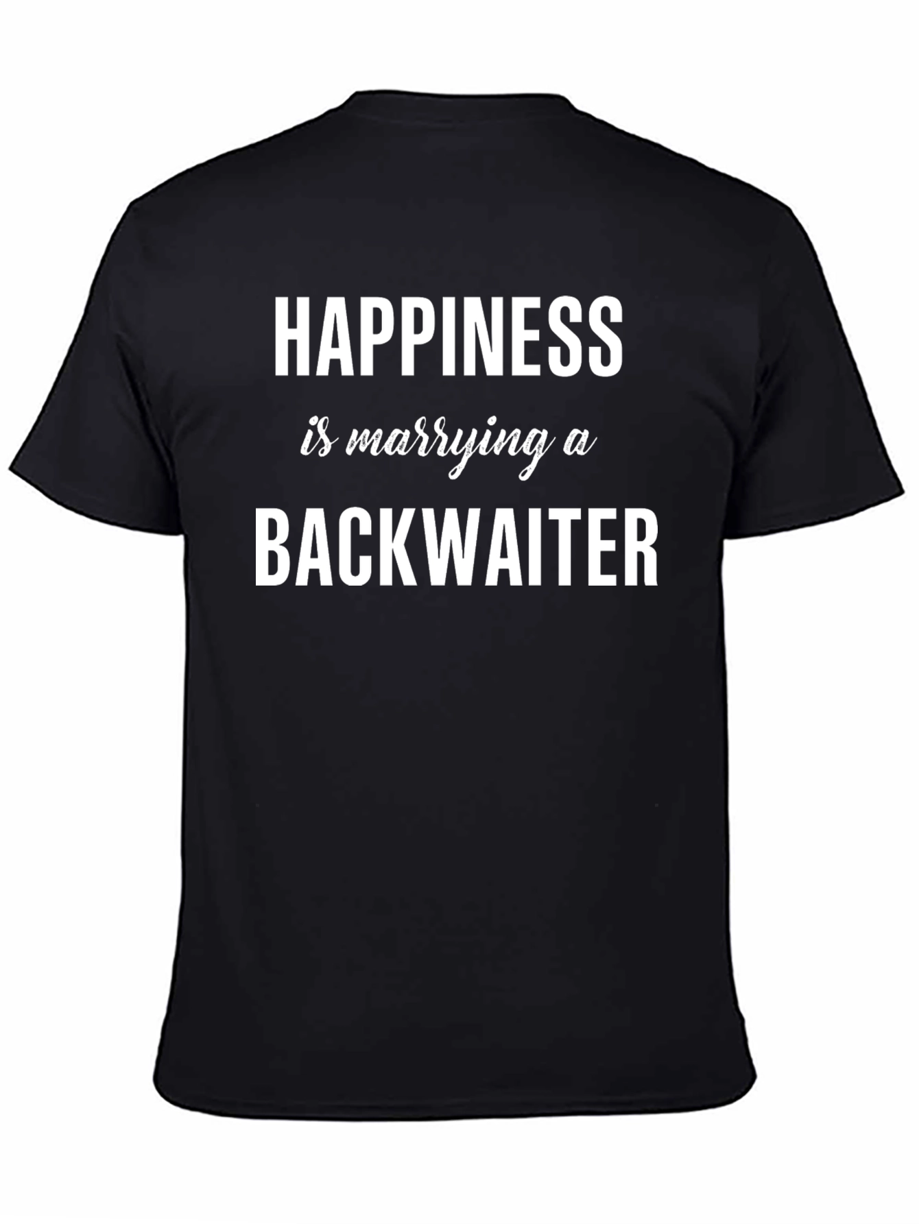 Camiseta Felicidad es casarse con un Backwaiter