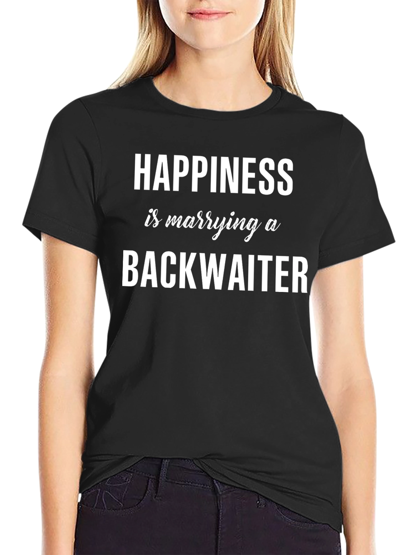 Camiseta Felicidad es casarse con un Backwaiter