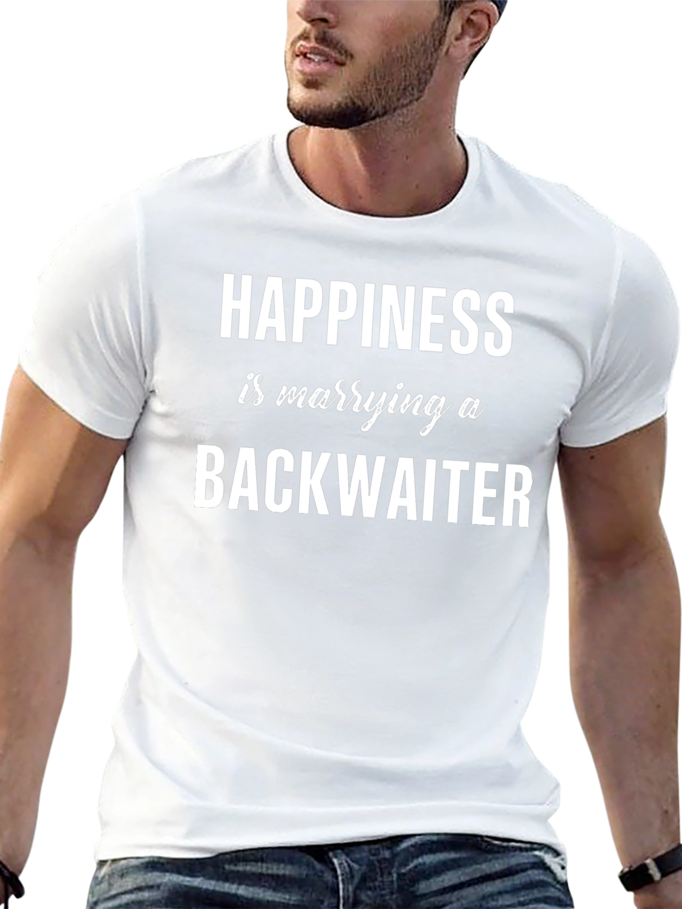 Camiseta Felicidad es casarse con un Backwaiter