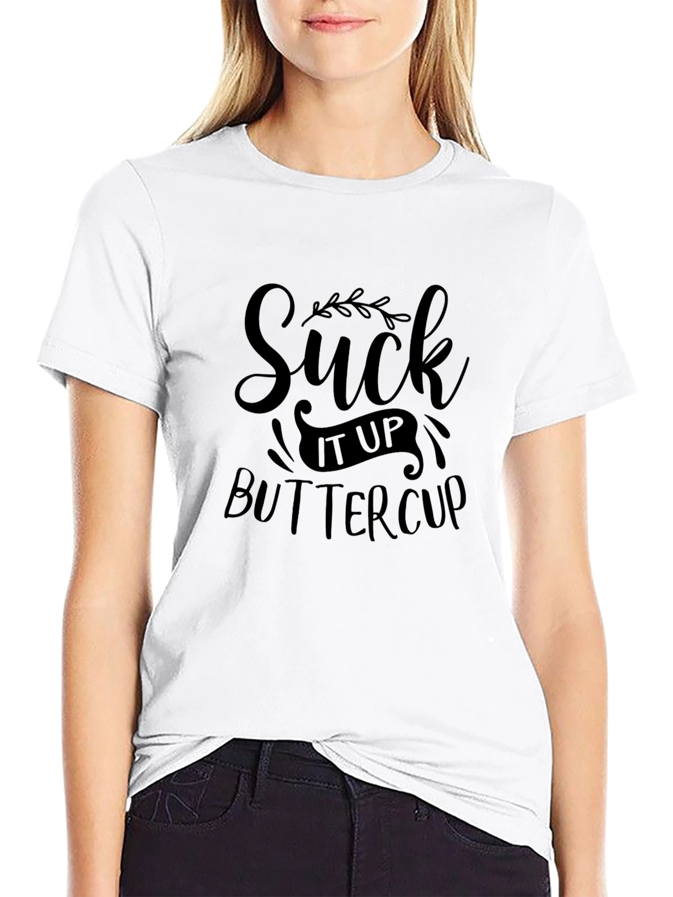 Camiseta Negra Suck It Up Buttercup