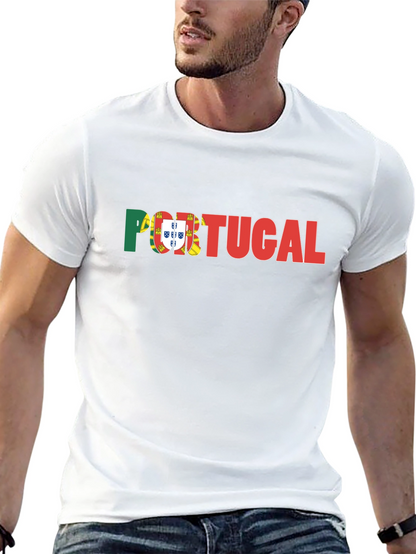 Camiseta Negra Portugal - Diseño Bandera Portuguesa