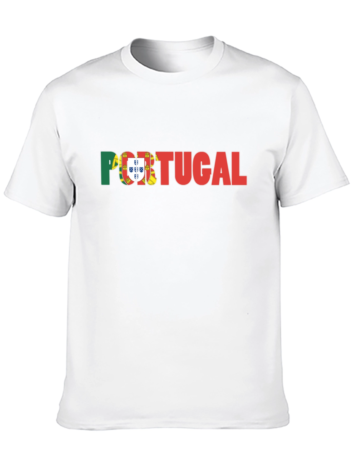 Camiseta Negra Portugal - Diseño Bandera Portuguesa