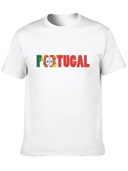 Camiseta Negra Portugal - Diseño Bandera Portuguesa