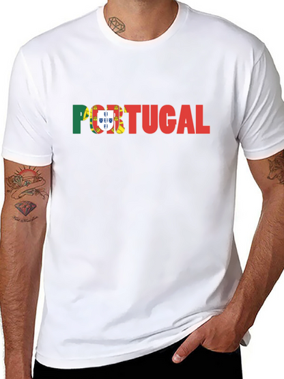 Camiseta Negra Portugal - Diseño Bandera Portuguesa