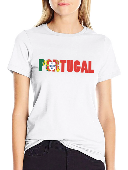 Camiseta Negra Portugal - Diseño Bandera Portuguesa