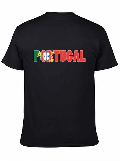 Camiseta Negra Portugal - Diseño Bandera Portuguesa