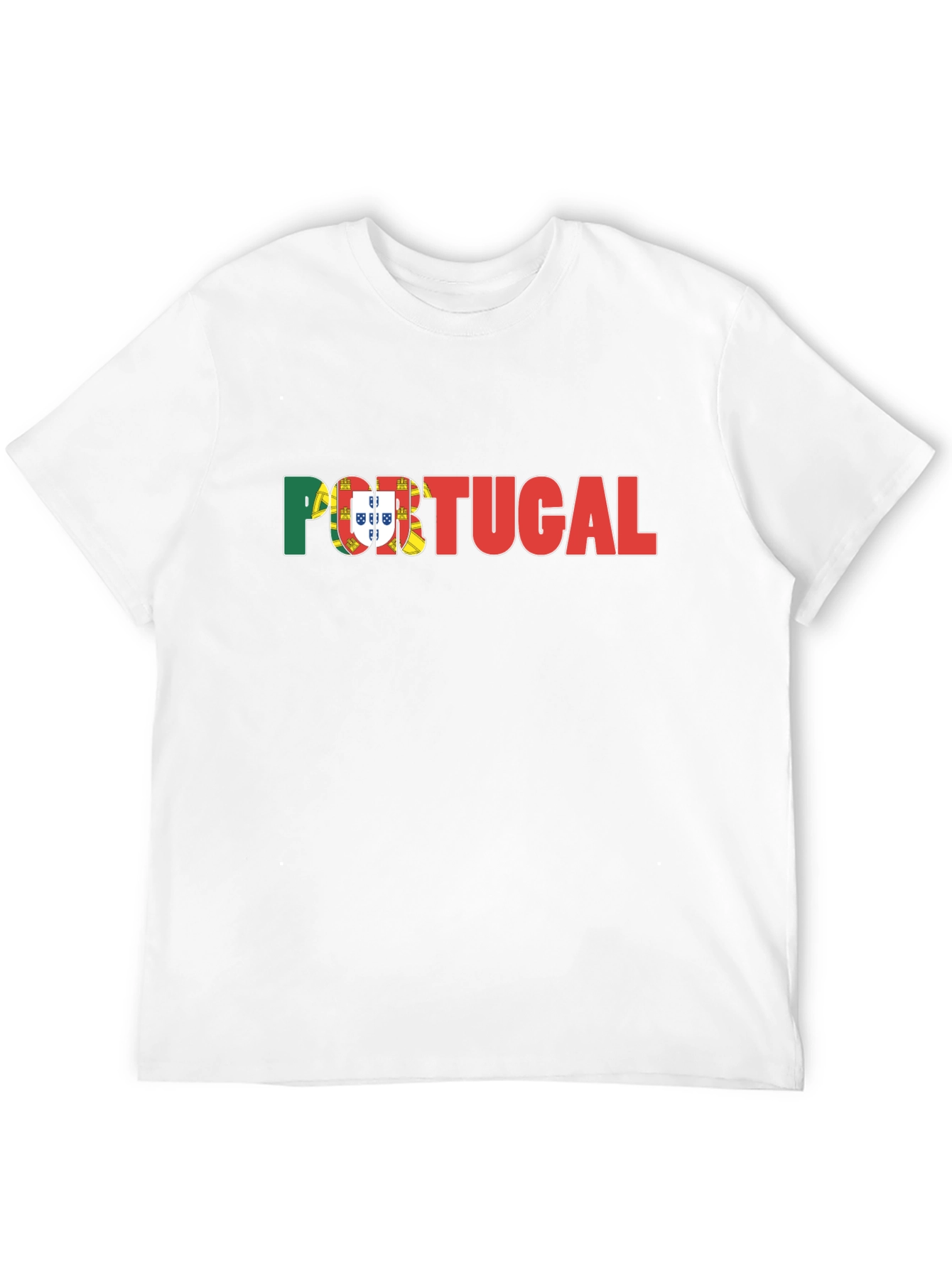 Camiseta Negra Portugal - Diseño Bandera Portuguesa