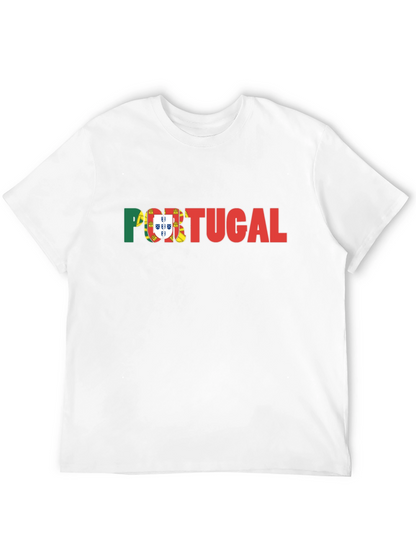 Camiseta Negra Portugal - Diseño Bandera Portuguesa