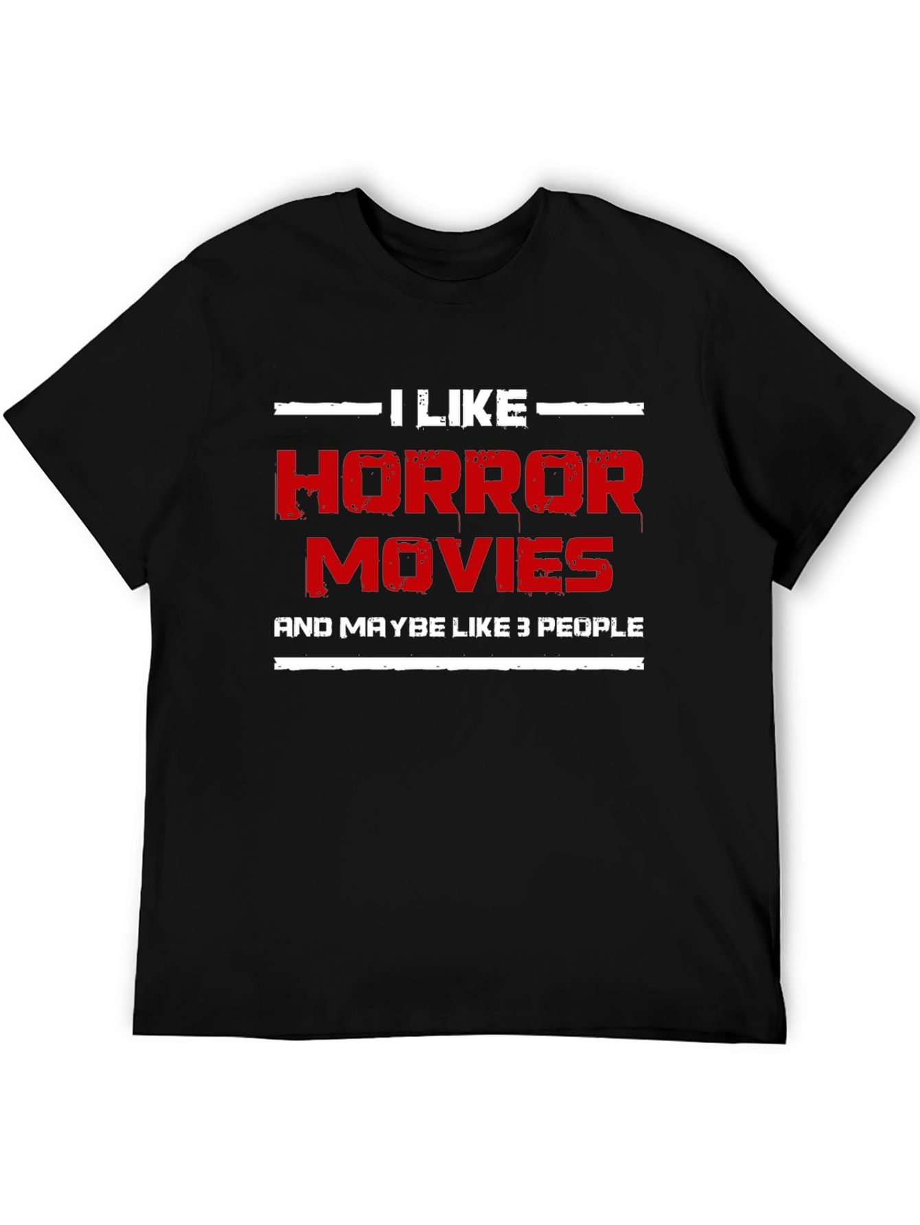 Camiseta Negra: Me Gustan las Películas de Terror