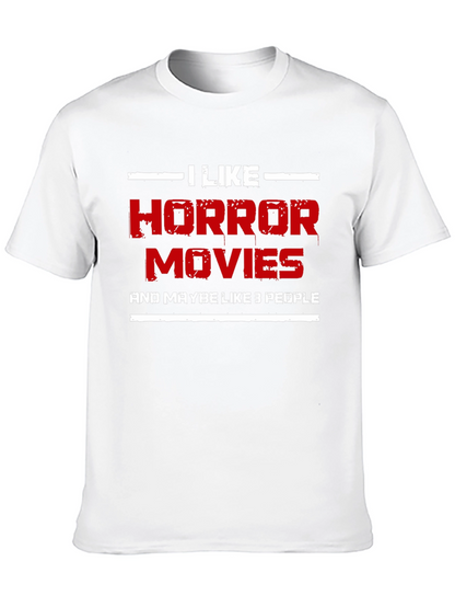 Camiseta Negra: Me Gustan las Películas de Terror