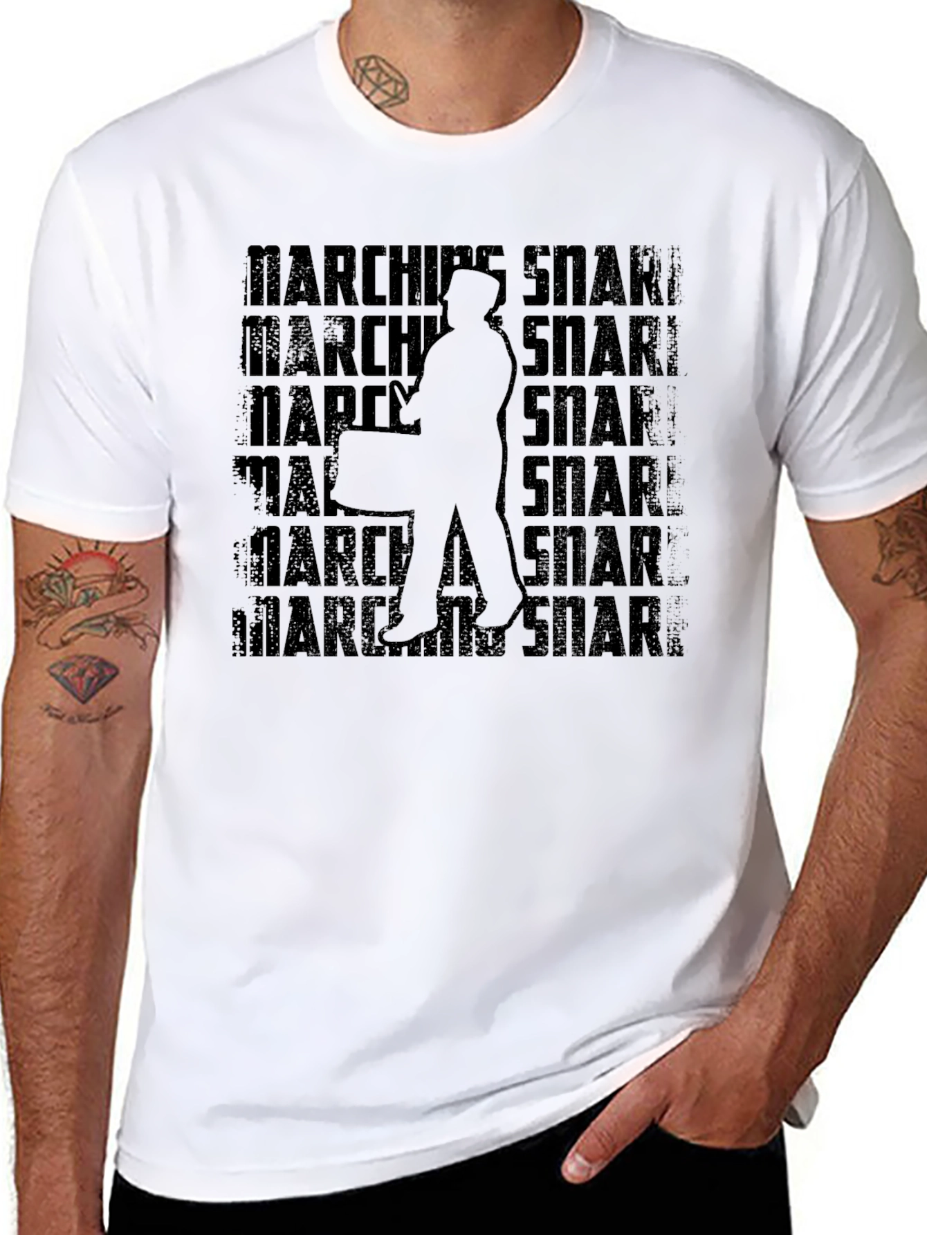 Camiseta Negra: Marching Snare