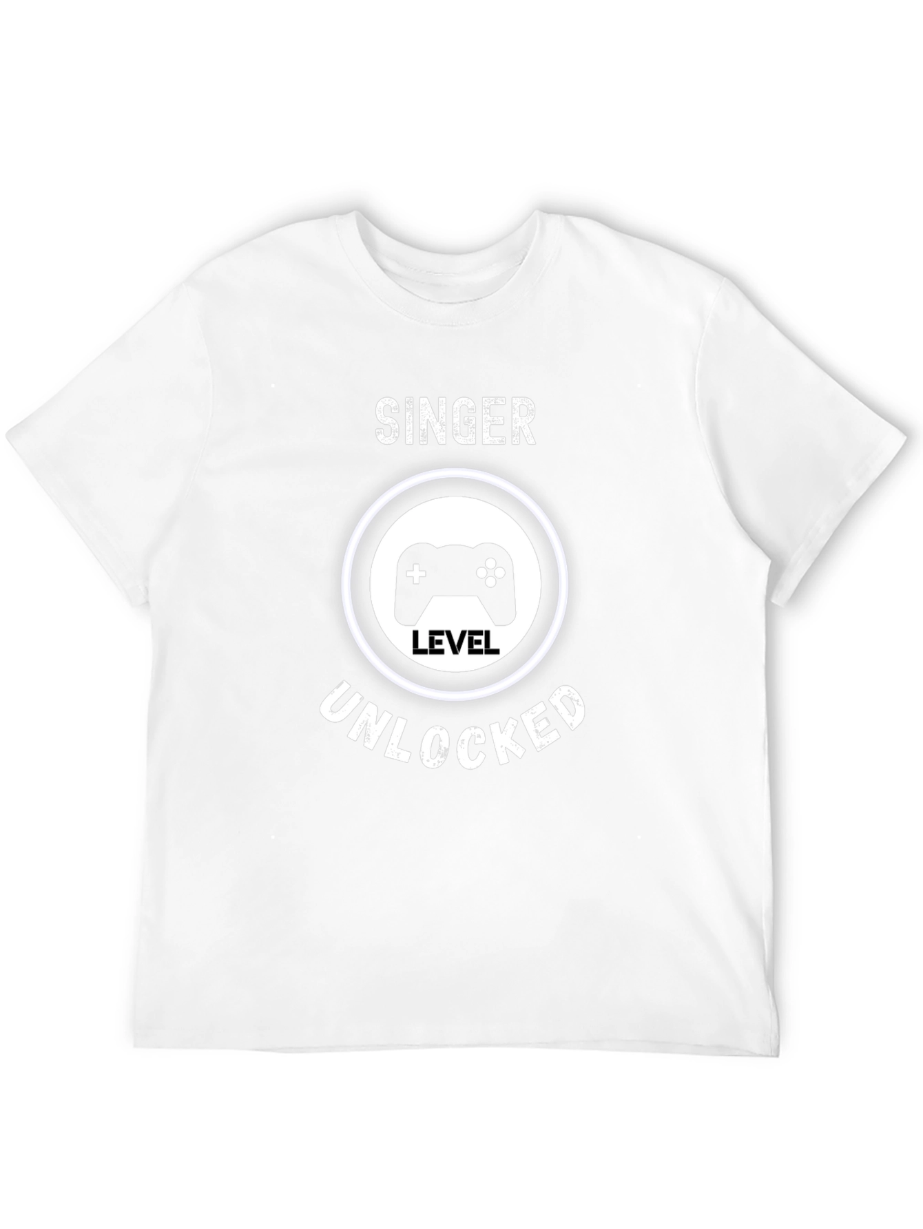 Camiseta Negra Gamer: Cantante Nivel Desbloqueado