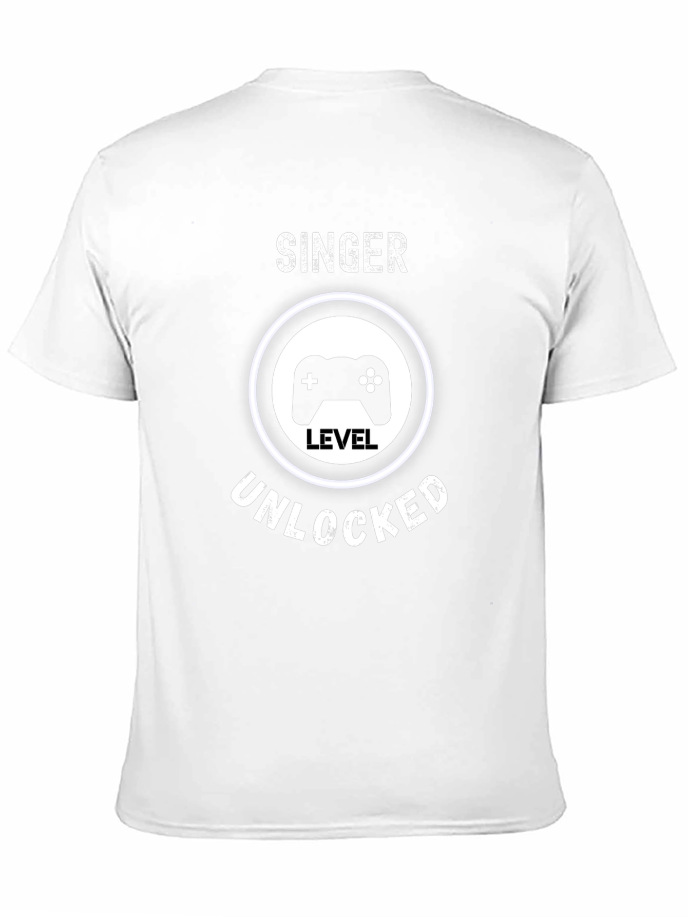 Camiseta Negra Gamer: Cantante Nivel Desbloqueado