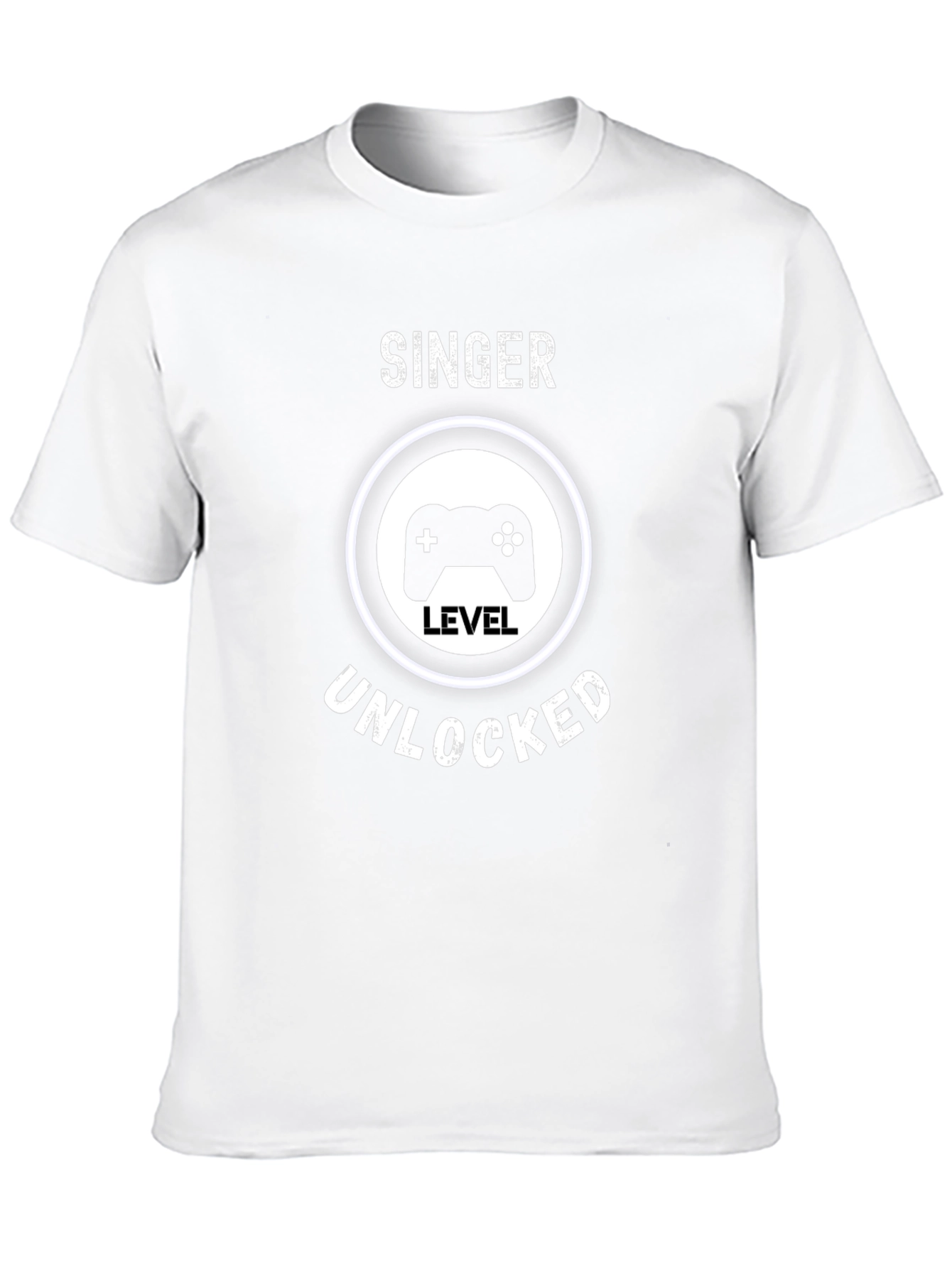 Camiseta Negra Gamer: Cantante Nivel Desbloqueado