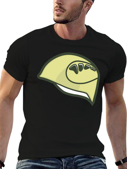 Camiseta Negra con Diseño de Durian Estilizado