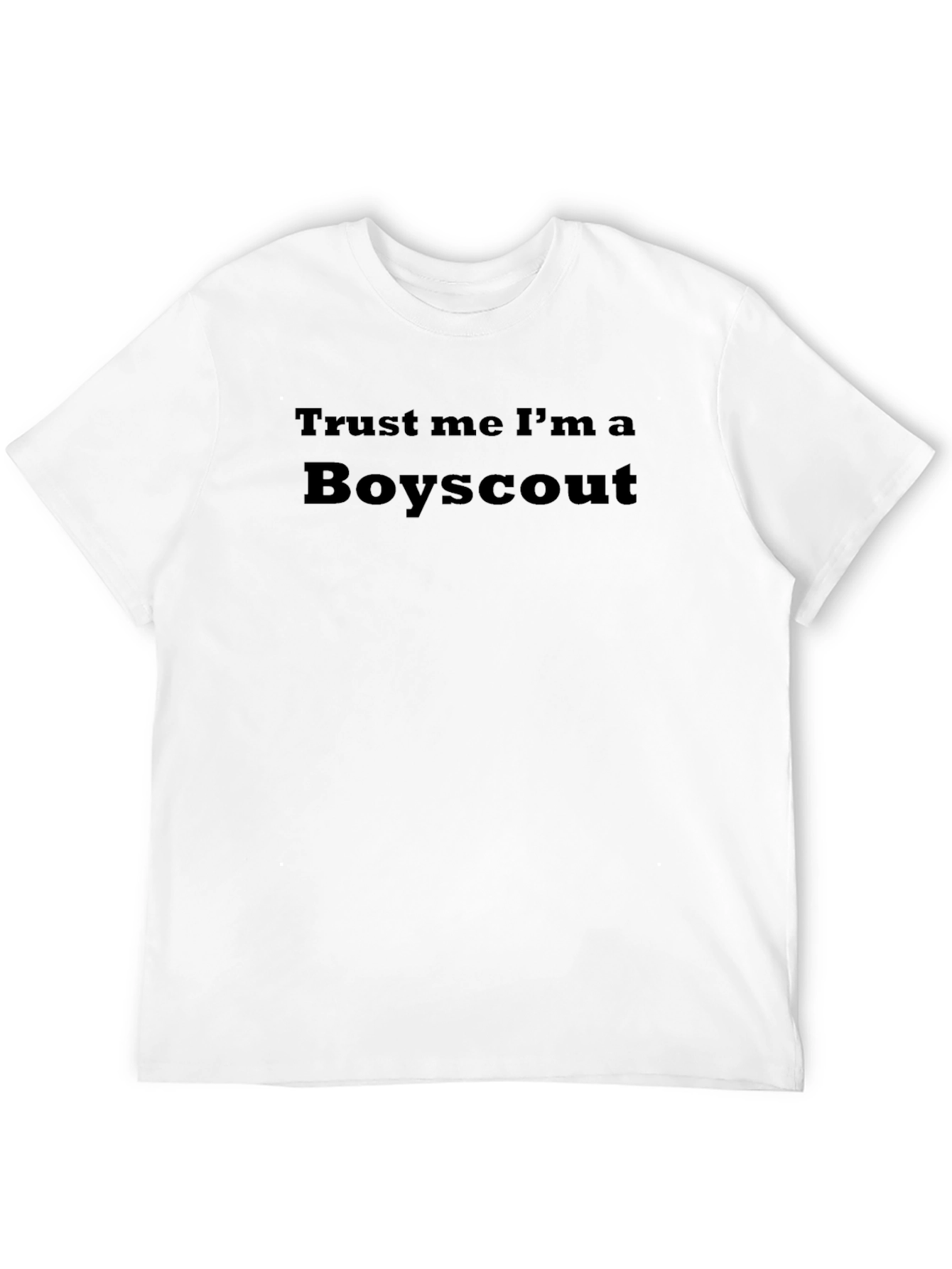 Camiseta Negra: Confía en Mí Soy Boy Scout