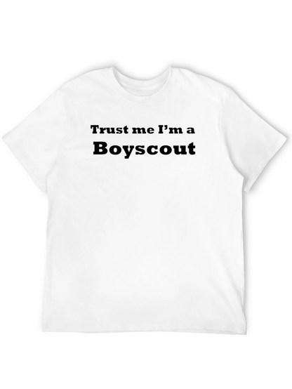 Camiseta Negra: Confía en Mí Soy Boy Scout