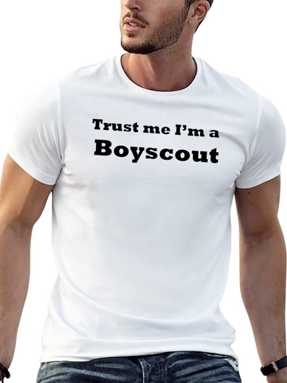 Camiseta Negra: Confía en Mí Soy Boy Scout