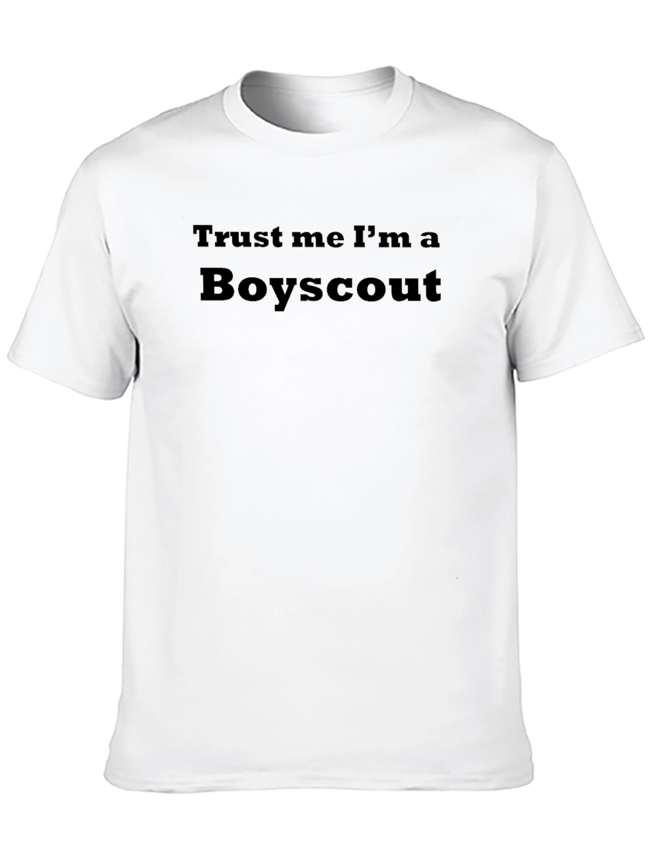 Camiseta Negra: Confía en Mí Soy Boy Scout