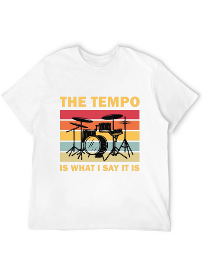 Camiseta Negra: Batería Retro - El Tempo Soy Yo