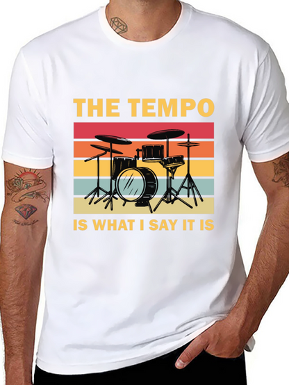 Camiseta Negra: Batería Retro - El Tempo Soy Yo