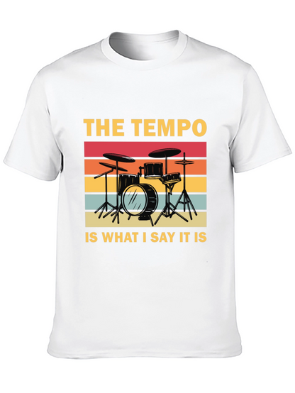 Camiseta Negra: Batería Retro - El Tempo Soy Yo
