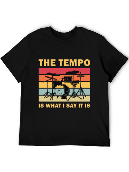Camiseta Negra: Batería Retro - El Tempo Soy Yo