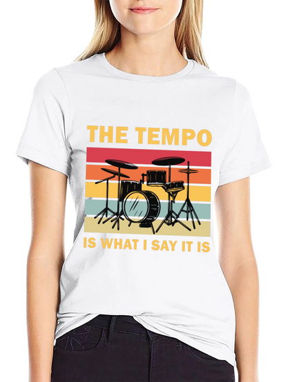 Camiseta Negra: Batería Retro - El Tempo Soy Yo