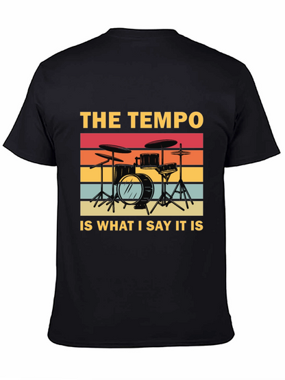 Camiseta Negra: Batería Retro - El Tempo Soy Yo