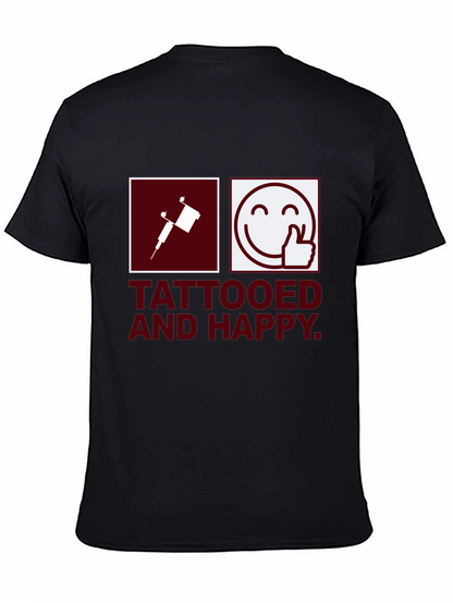 Camiseta Negra Tattooed and Happy