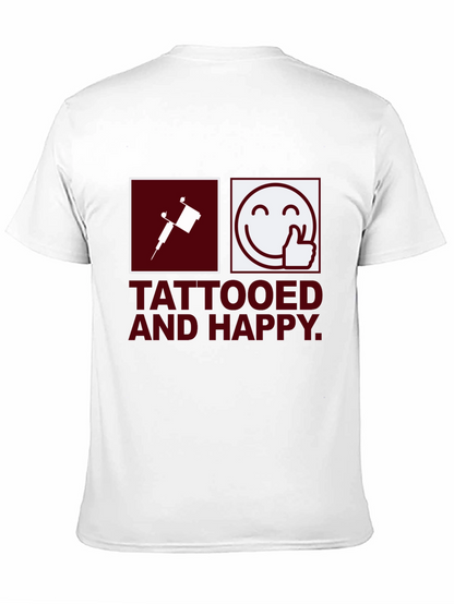 Camiseta Negra Tattooed and Happy