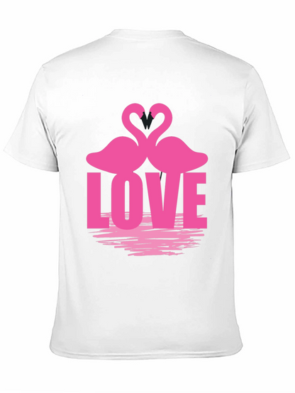 Camiseta Negra Amor Flamencos San Valentín