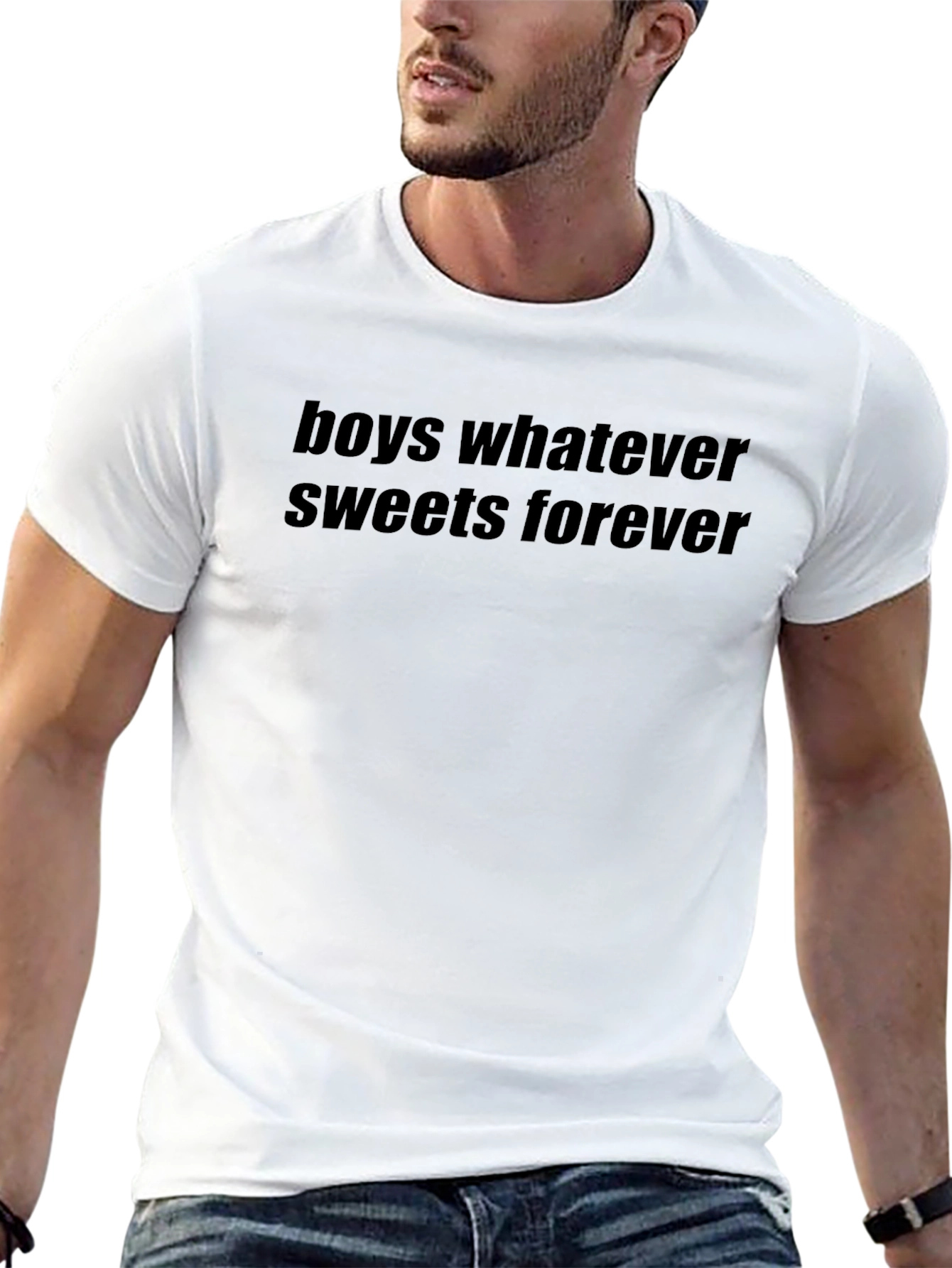 Camiseta Negra Boys Whatever Sweets Forever