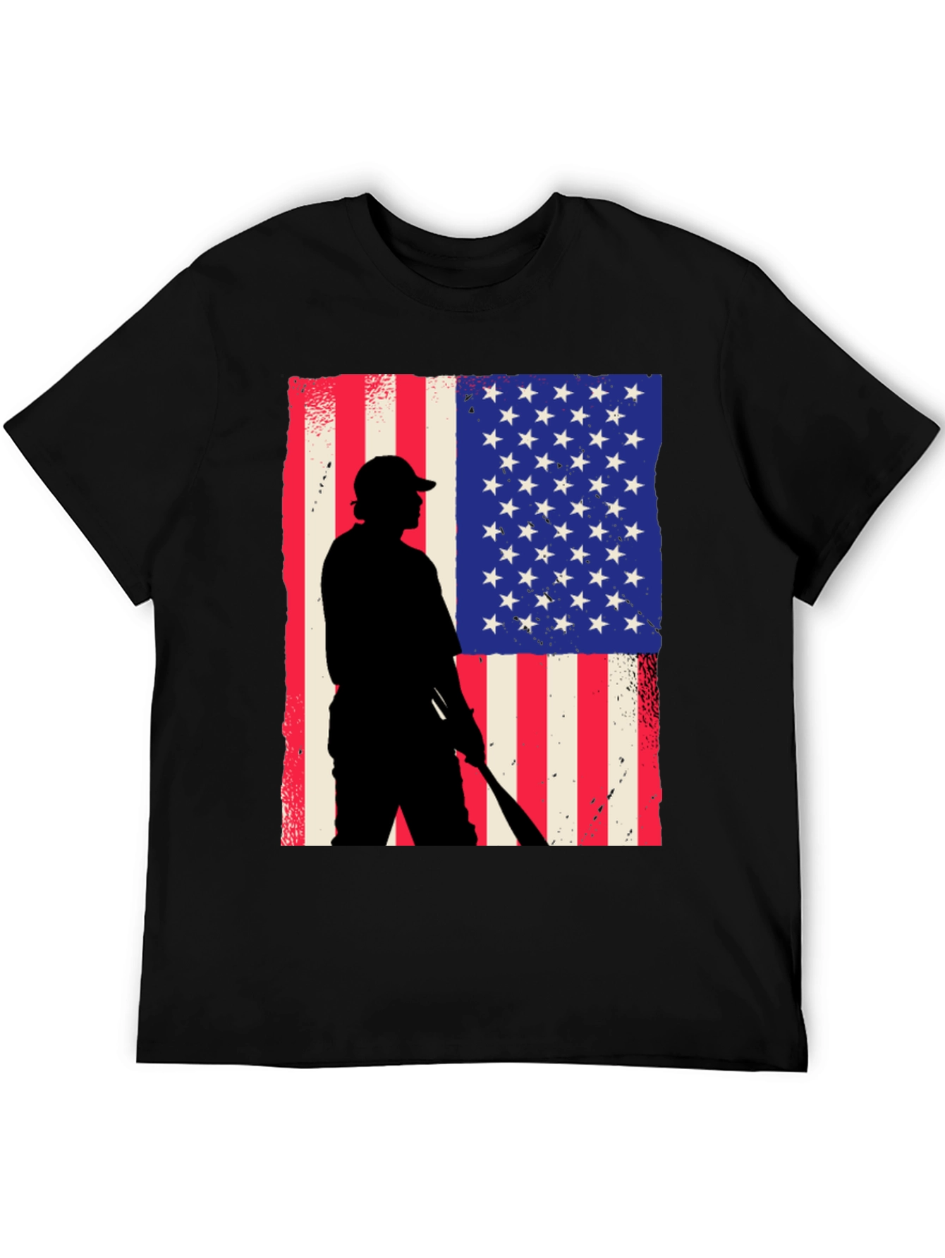 Camiseta Hombre Diseño Patriótico Béisbol