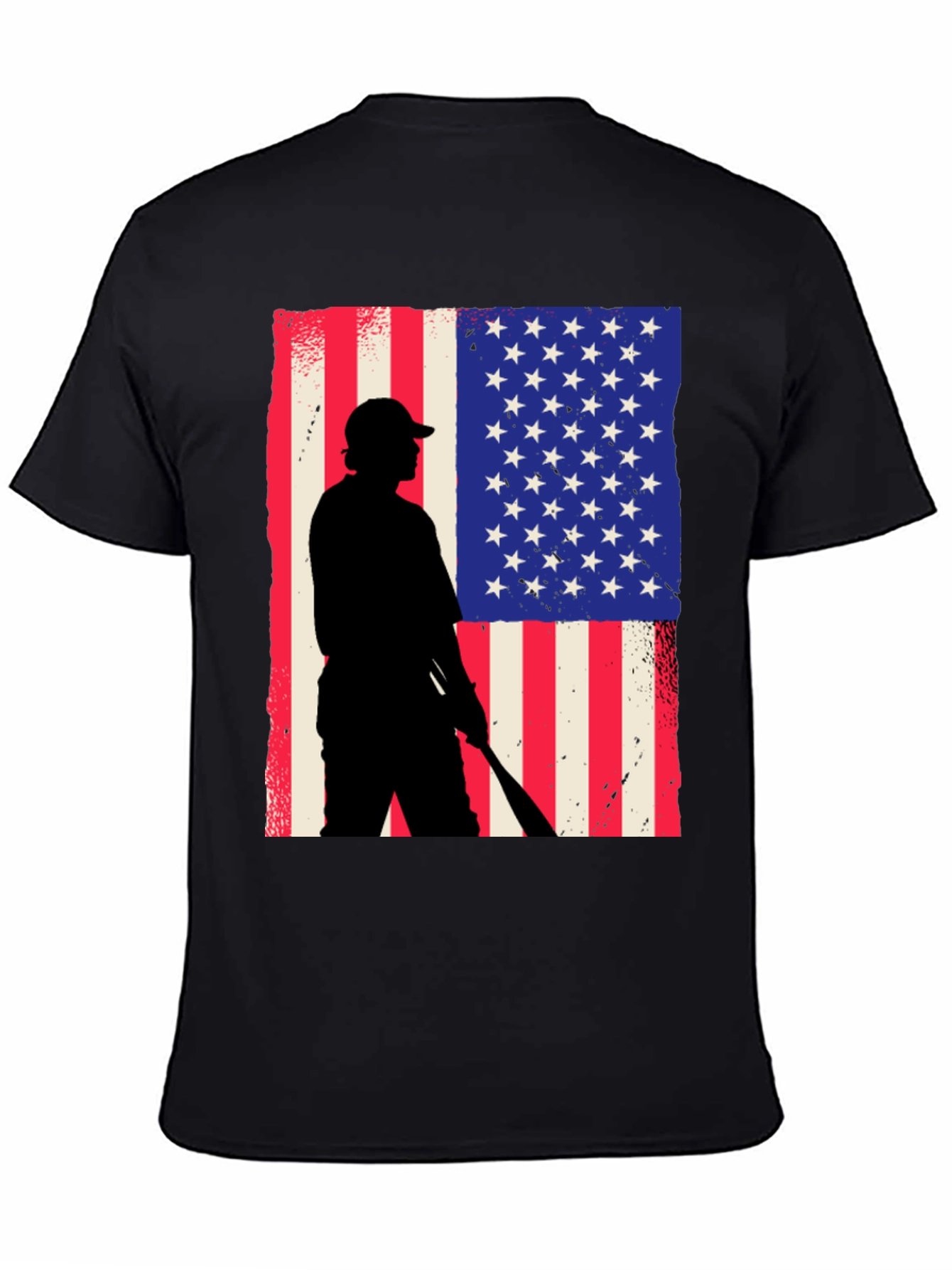 Camiseta Hombre Diseño Patriótico Béisbol