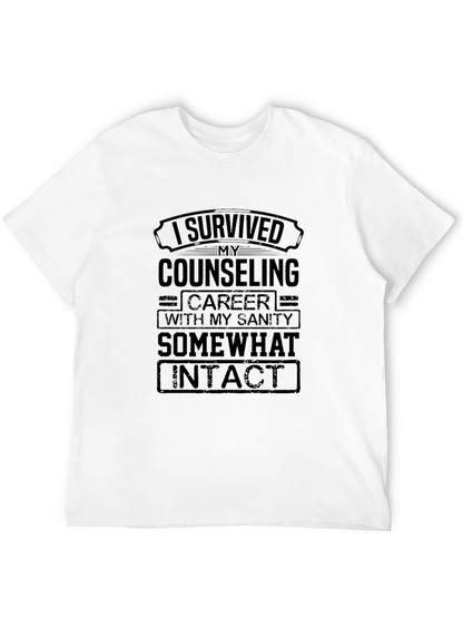 Camiseta Negra Humorístico Consejero - Superviviente