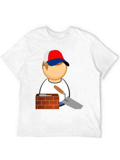 Camiseta Negra con Diseño de Constructor