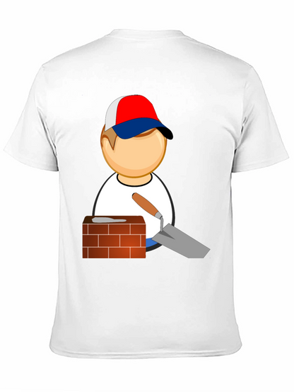 Camiseta Negra con Diseño de Constructor