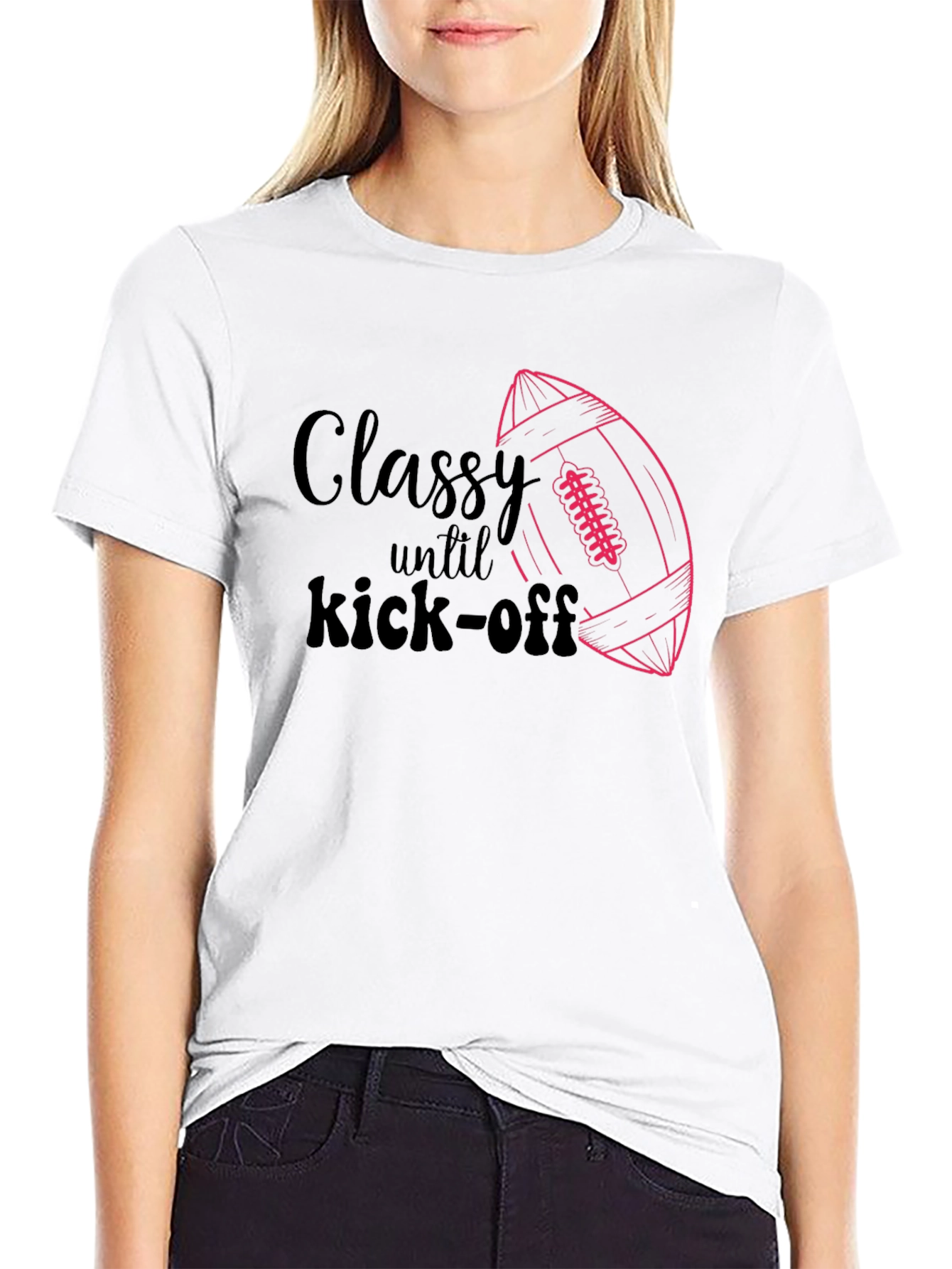 Camiseta Negra Clase hasta el Kick-Off