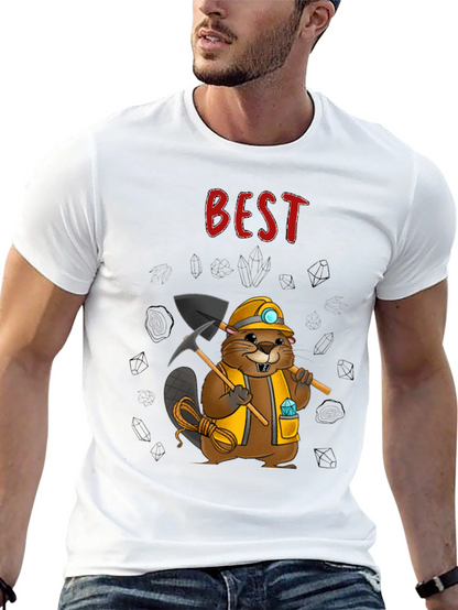 Camiseta Negra: El Mejor Minero Castor