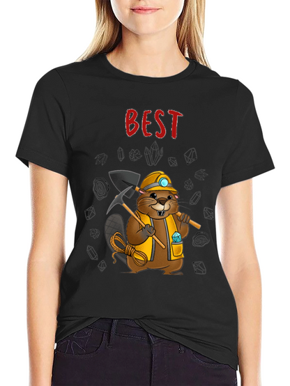 Camiseta Negra: El Mejor Minero Castor