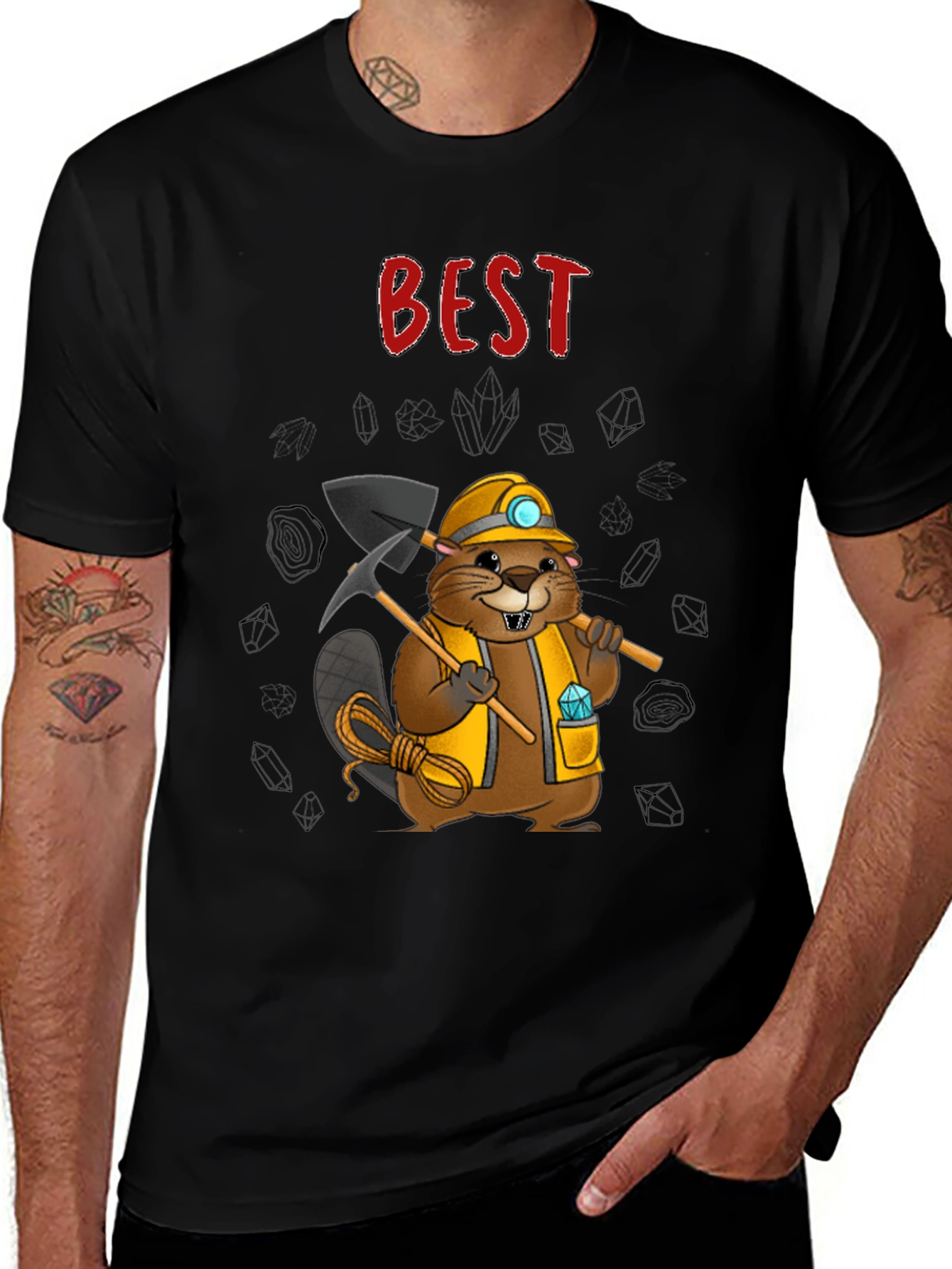 Camiseta Negra: El Mejor Minero Castor